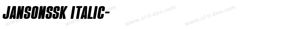 JansonSSK Italic字体转换